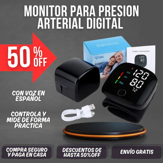 MONITOR DE PRESIÓN ARTERIAL DE MUÑECA-CON ENVÍO GRATIS